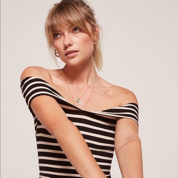 Reformation Tops - Reformation Riviera top in Tokyo stripe